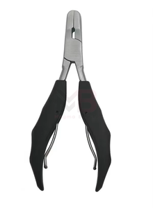 Kit de pinces pour extensions de cheveux en acier inoxydable, outil d'installation de micro-anneaux avec aiguille de traction pour extensions de cheveux à usage commercial - Product Image 6