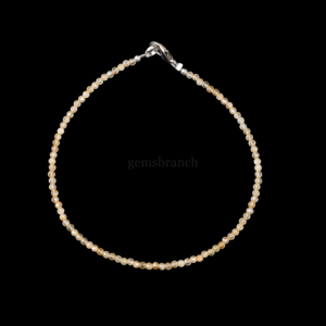 Pulsera de Citrino Natural con Cuentas Microfacetadas, Pulsera de Piedras Preciosas Redondas, Joyería de Cristal Curativo para Mujer, Hecha a Mano - Product Image 2