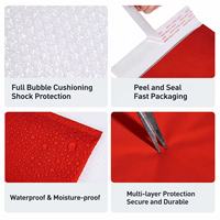 Sobres de Burbuja Rojos Ecológicos para Envío y Embalaje, Sobres de Papel Kraft Rojos con Burbujas, Tamaño Personalizado