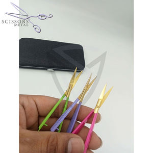 Ciseaux à micro-pointe en acier inoxydable pour couper les sourcils, ciseaux de précision pour l'artisanat, couleur plasma noir, coupe nette et lisse des sourcils - Product Image 5