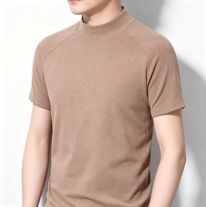 เสื้อยืดผู้ชายแบบลำลองระบายอากาศได้ดีใส่สบายสีพื้นย้อมสีล้วนสำหรับเข้ายิม - Product Image 5