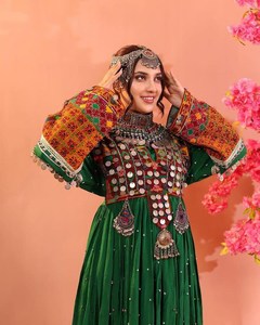 Último Modelo 2026, Vestido Afgano Kuchi Vintage, Hecho a Mano, Tribal, Tradicional, Bordado, Vestido de Festival Afgano Kuchi para Mujer, Cultura Pashtun - Product Image 2