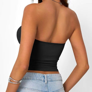 Women's Strapless Tube Bandeau Bandeau Crop <b>Tops</b> Basic Backless Tank Sleeveless Crop <b>Tops</b> Cute Summer Crop <b>Tops</b> - Product Image 6