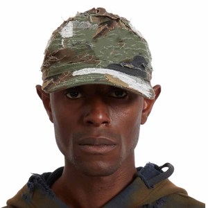Vintage Distressed Camouflage Baseball Cap Men Adjustable 6-Panel Hat Ripped Canvas Style Casual Wear - Product Image 1
