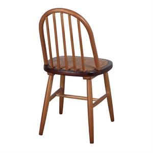 Chaise de salle à manger en teck massif avec assise en rotin naturel et assise confortable pour restaurant moderne, café et mobilier de salle à manger - Product Image 5