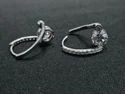 Boucles d'oreilles classiques en or blanc avec diamants ronds brillants cultivés en laboratoire certifiés IGI pour femmes, bijoux de mariage - Product Image 6