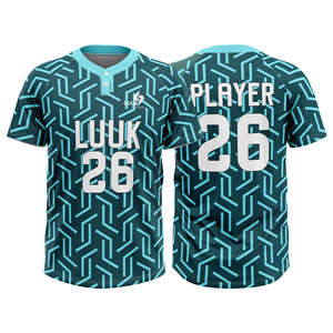 Camiseta de Béisbol Personalizada con 2 Botones, Uniforme de Equipo Sublimado con Nombre, Número y Logotipo para Partidos de Liga - Product Image 4