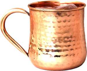 Mug en cuivre de designer haut de gamme avec poignée en laiton, double paroi écologique, pour usage extérieur, domestique ou professionnel, jetable et portable - Product Image 1