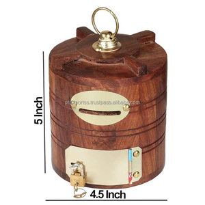 Premium Quality High End Wooden Money <b>Box</b> Unique Design Coin <b>Saving</b> Bank - Product Image 2