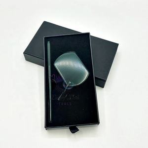 Dark Green Large <b>Rectangle</b> Eyelash Extensions <b>Mirror</b> Custom Logo Private Label Tool Stainless Steel Storage False Eyelashes - Product Image 6