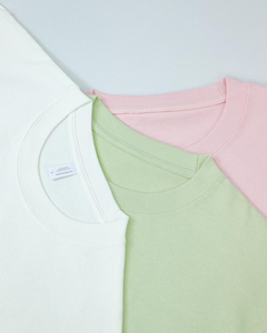 เสื้อยืดคอกลมแขนสั้นทรงปกติสำหรับผู้ชาย ผ้าฝ้าย 100% น้ำหนัก 220 กรัม ดีไซน์เรียบ - Product Image 3