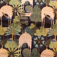 Tissu 100 % coton imprimé à la main, écologique et respirant pour robes, sacs, rideaux - Motifs traditionnels légers à côtes