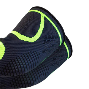 Neoprene Knee Pads Knitted Black Green Breathable Quick Dry Compression Sleeve Unisex Pull-On All Seasons Protection Sport - Product Image 6