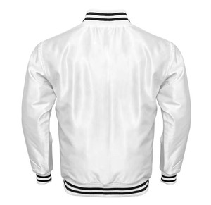 Veste universitaire blanche pour homme, style preppy, couleur unie, fermeture à boutons, col rabattu, coupe classique, vêtement d'automne - Product Image 2