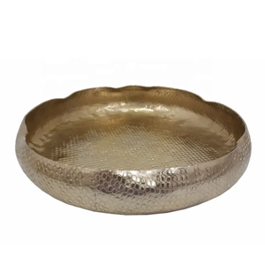 Bol en métal artisanal Titanium Grace avec texture martelée, design glamour, pour la vaisselle, les cadeaux, la table, le service de pâtes - Product Image 1