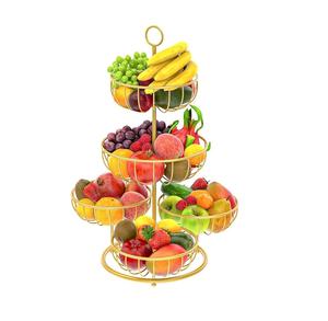Cesta de Frutas Metálica de Primera Calidad para el Hogar, Cocina, Mesa de Comedor, Almacenamiento de Frutas y Verduras, Acabado Resistente a la Corrosión - Product Image 5