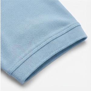 เสื้อโปโลผู้ชายสีฟ้าอ่อน แขนสั้น ผ้าปิเก้ สวมใส่สบาย ระบายอากาศได้ดี ทรงปกติ ดีไซน์ถักแบบเรียบ - Product Image 6
