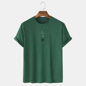 Camiseta de Algodón de Alta Calidad OEM, Cuello Redondo, Lisa, Talla Grande, Informal, Deportiva, Tejido de Punto, Logotipo Personalizado en la Parte Delantera, Transpirable, de Secado Rápido - Product Image 1