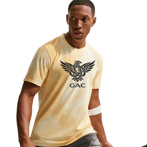 Camiseta Deportiva para Hombre, Color Amarillo Claro, 100% Algodón, 220g, Cuello Redondo, Manga Corta, Secado Rápido, Transpirable, Corte Regular, para Entrenamiento - Product Image 4