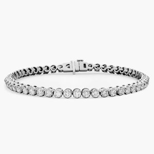 Luxury Women Moissanite Diamond Bracelet 925 Sterling Silver Chain Link Fashion Jewelry Gift - Product Image 1