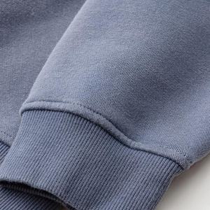 Sudadera Unisex Oversize de Forro Polar con Cremallera de Cuarto, Cuello Alto, Color Liso, Estilo Casual para Otoño, Largo Regular, Tejido de Punto - Product Image 6