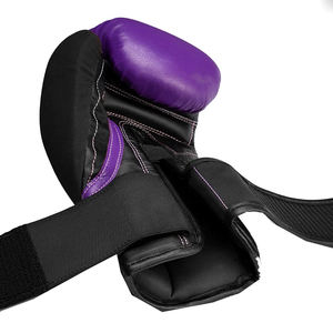 Gants de boxe professionnels en cuir de haute qualité, à lacets, design personnalisable, imperméables, sangle réglable pour adulte - Product Image 2