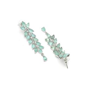 Silver Plated Alloy Necklace <b>Earrings</b> <b>Bracelet</b> <b>Set</b> Flower Design Zircon Women's Wedding Jewelry Romantic Style - Product Image 4