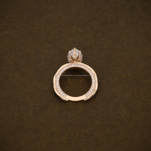 Marquise Cut Diamond Yellow Gold Ring | Classic Bridal Engagement Ring | Wedding Anniversary Gift for <b>Girlfriend</b> Wife Her - Product Image 2