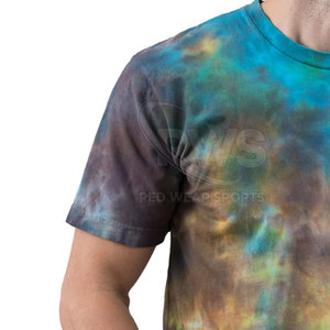 Camiseta de punto con diseño de logotipo personalizado, teñido anudado, 100% algodón, duradera, de manga corta para hombre, ecológica, venta al por mayor 2026 - Product Image 2