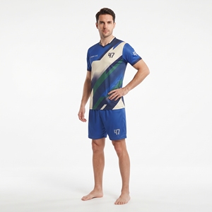 Fabricación al por mayor de camisetas de entrenamiento de fútbol para hombre, manga corta, cuello en V y pantalones cortos para adultos, etiqueta privada personalizada - Product Image 2