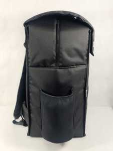 ORKID Large Black Polyester Moto Biker <b>Backpack</b> Front Zipper Pocket Side Mesh Bottle Pocket Reflective Strip Flap Closure 30L - Product Image 3