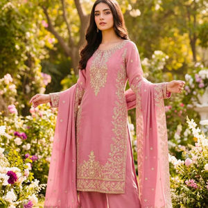 เสื้อผ้าสไตล์วินเทจ ผ้าไหม GMY แท้ ปักเลื่อม แขนยาว ทรงหลวม เอวธรรมชาติ คอวี - Product Image 1