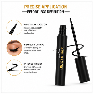 FLYVY ลิควิด มิเนอรัล อายไลเนอร์ |   สีดำเข้ม กันน้ำ ติดทนนาน ไม่เลอะเทอะ แม่นยำ - Product Image 4