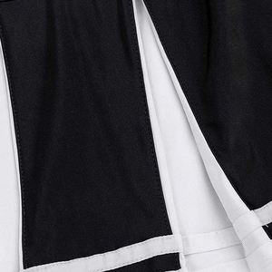 Ensemble d'uniformes de cheerleading bicolores noir et blanc pour femmes adultes, deux pièces : crop top et jupe - Product Image 4