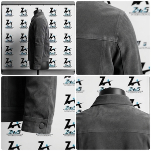 Manufacture Design Vintage <b>Suede</b> Leather <b>Jacket</b> Casual Button Up Fashion Outerwear Winter Warm Designer <b>Suede</b> Trucker <b>Jacket</b> - Product Image 4