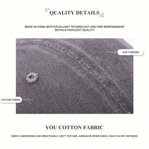 Casquette de baseball en daim vieilli uni pour homme, style football, avec logo personnalisé, pour hommes - Product Image 2