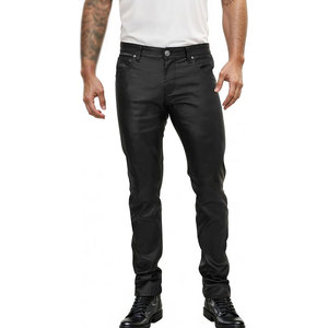 Pantalones de Cuero Ligeros Más Vendidos para Hombre, Uso Casual, Calidad Premium, Transpirables, Corte Recto, Cintura Media, Cierre de Botones - Product Image 1