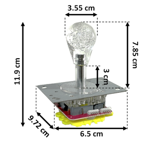 Manette de jeu d'arcade universelle à bulles LED transparente, levier de remplacement, mini jeu de griffes, fonctionnement à pièces, MAN LI FANG JS-0025 - Product Image 6