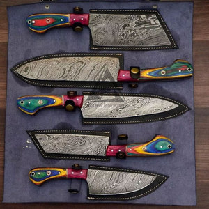 Juego de Cuchillos de Chef Profesionales de Damasco, Hechos a Mano, Sostenibles, de 67 Capas, Ligeros, con Color Personalizado - Product Image 3