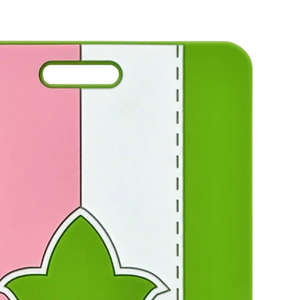 Double Stripe Ivy Luggage Tag Pink Green & White PVC Travel Bag Tag with Ivy Leaf ID Address Card <b>Holder</b> Suitcase Travel - Product Image 3