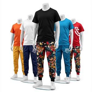 Conjunto de Ropa para Niños, Camiseta y Pantalones, Traje Deportivo, Edad 8-11 Años, Algodón, Estilo Casual, con Personalización OEM ODM - Product Image 3