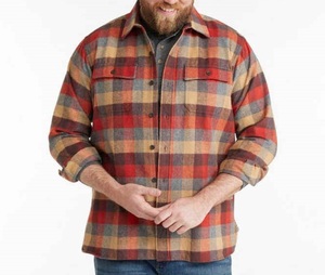 Chemise en flanelle à carreaux de haute qualité avec poche poitrine, style streetwear, coupe ample, manches longues, par Cumbre Sports - Product Image 3