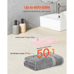 "6-Piece Luxury <b>Towel</b> <b>Set</b> 600 GSM 100% Cotton 2 <b>Bath</b> <b>Towels</b> 2 Hand <b>Towels</b> 2 Washcloths Highly Absorbent" - Product Image 3