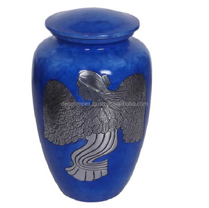 Urne funéraire en métal personnalisée finie de bonne qualité pour cendres humaines Urne décorative en métal pour application adulte urne funéraire - Product Image 1