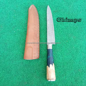 Cuchillos de Cocina Ecológicos Forjados a Mano, Mango de Madera de Olivo y Resina, Acero de Damasco, Cuchillo de Chef de Alta Calidad, Venta al Por Mayor, Pakistán - Product Image 5