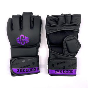 Gants de MMA personnalisés de haute qualité avec logo, 8 oz, demi-doigts, en cuir PU, pour entraînement et combat, vente en gros, taille personnalisée - Product Image 2