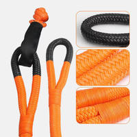 Corde de remorquage cinétique robuste 100% nylon 9M 13MM pour véhicules tout-terrain, sangle de remorquage pour 4x4, SUV, Jeep, urgence