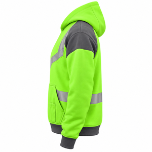 Sudadera con Capucha de Seguridad ANSI Clase 3, Personalizada con Logotipo, de Alta Visibilidad, Reflectante y Ligera para Hombre - Product Image 2