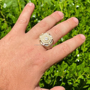 18k Solid Gold Diamond <b>Ring</b> GRA Certified VVS Diamond 925 Sterling <b>Silver</b> <b>Ring</b> Customized Design Party <b>Ring</b> for <b>Men</b> Women - Product Image 6
