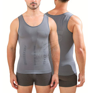 Durable Smooth Fabric Gym Wear Flexible Movement Sports Base Layer Sleeveless <b>Compression</b> <b>Shirt</b> - Product Image 5
